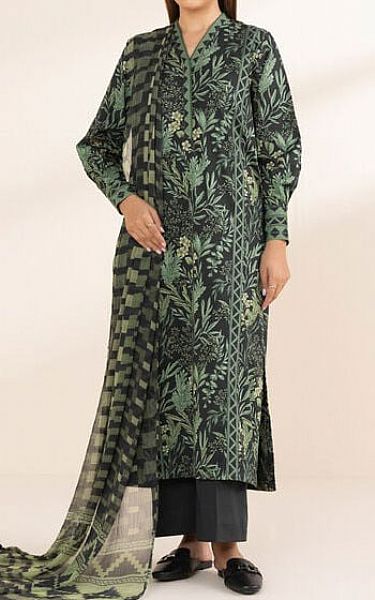 Sapphire Bottle Green Lawn Suit | Pakistani Lawn Dress in USA- Image 1