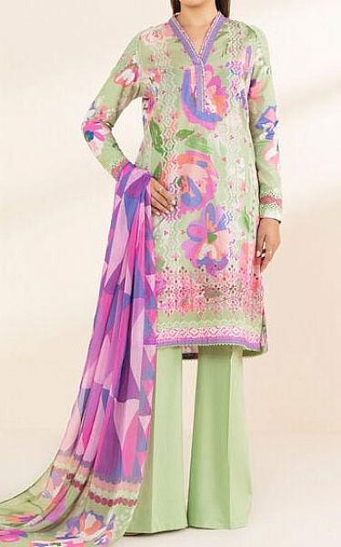 Sapphire Green/Purple Lawn Suit | Pakistani Lawn Dress in USA- Image 1