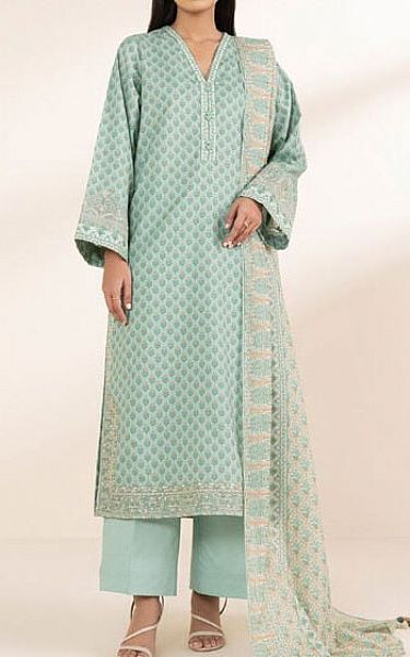 Sapphire Pastel Green Lawn Suit | Pakistani Lawn Dress in USA- Image 1