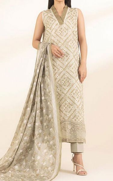 Sapphire Beige Lawn Suit | Pakistani Lawn Dress in USA- Image 1