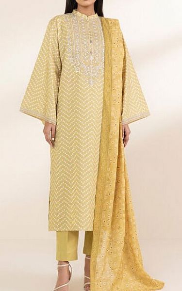 Sapphire Sand Gold Lawn Suit | Pakistani Lawn Dress in USA- Image 1