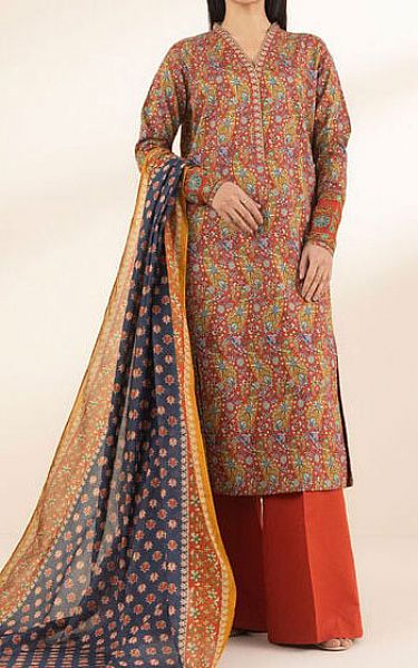 Sapphire Rust Lawn Suit | Pakistani Lawn Dress in USA- Image 1