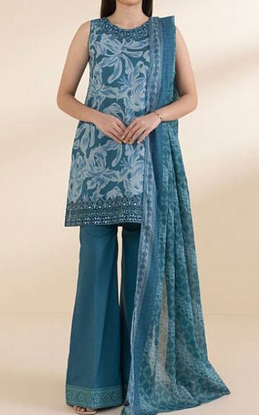 Sapphire Denim Blue Lawn Suit | Pakistani Lawn Dress in USA- Image 1