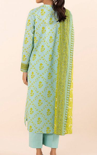 Sapphire Light Aqua/Lime Green Lawn Suit (2 pcs) | Pakistani Lawn Suits- Image 2