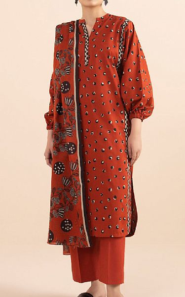 Sapphire Bright Orange Lawn Suit (2 pcs) | Pakistani Lawn Suits- Image 1
