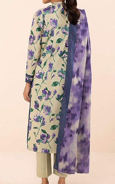 Sapphire Cream Lawn Suit (2 pcs) | Pakistani Lawn Suits- Image 2