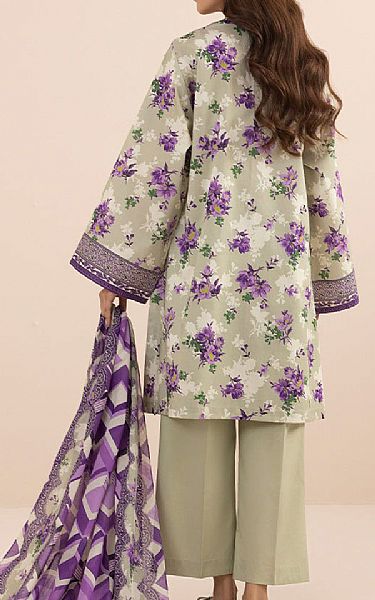 Sapphire Foggy Grey/Purple Lawn Suit (2 pcs) | Pakistani Lawn Suits- Image 2