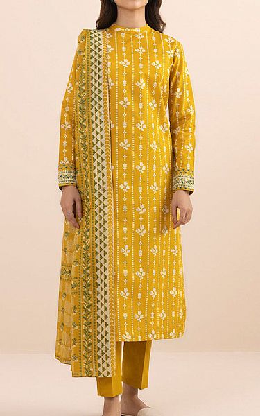 Sapphire Mustard Lawn Suit | Pakistani Lawn Suits- Image 1