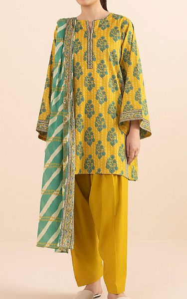 Sapphire Mustard Lawn Suit | Pakistani Lawn Suits- Image 1