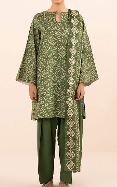 Sapphire Moss Green Lawn Suit | Pakistani Lawn Suits- Image 1