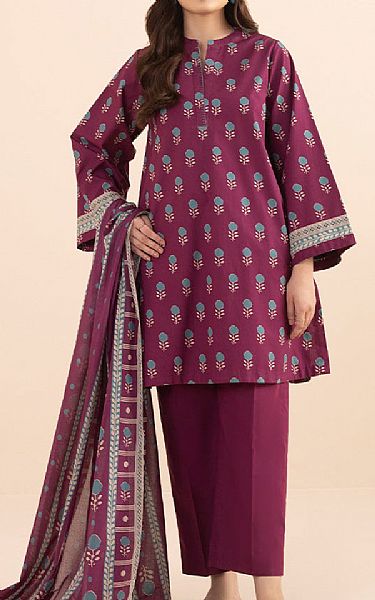 Sapphire Dark Raspberry Lawn Suit | Pakistani Lawn Suits- Image 1