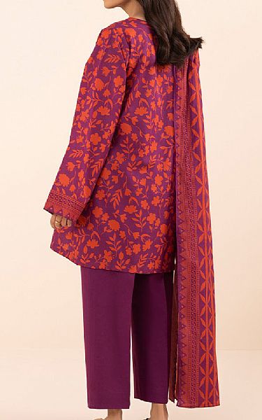 Sapphire Orange/Dark Raspberry Lawn Suit | Pakistani Lawn Suits- Image 2