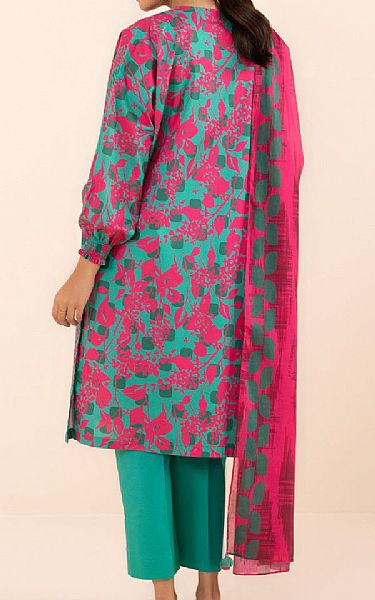 Sapphire Turquoise/Hot Pink Lawn Suit | Pakistani Lawn Suits- Image 2