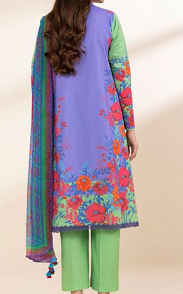 Sapphire Blue/Green Lawn Suit | Pakistani Lawn Dress in USA- Image 2