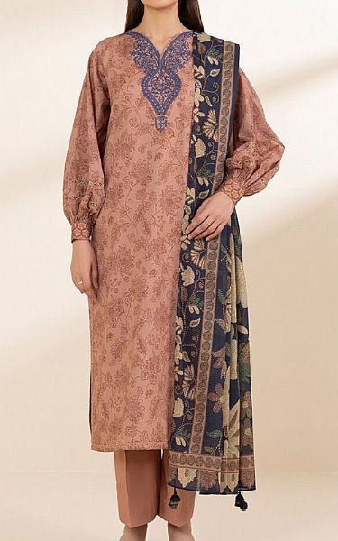 Sapphire Beige Lawn Suit (2 Pcs) | Pakistani Lawn Dress in USA- Image 1