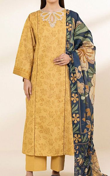 Sapphire Yellow Lawn Suit (2 Pcs) | Pakistani Lawn Dress in USA- Image 1