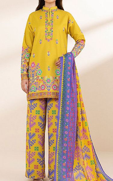 Sapphire Mustard Lawn Suit | Pakistani Lawn Dress in USA- Image 1