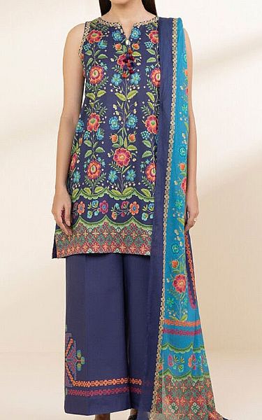 Sapphire Navy Blue Lawn Suit | Pakistani Lawn Dress in USA- Image 1