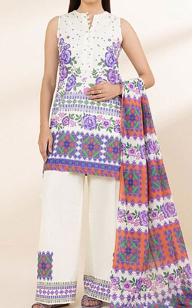 Sapphire White Lawn Suit | Pakistani Lawn Dress in USA- Image 1