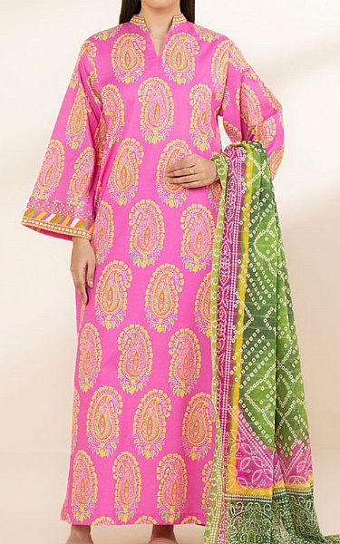Sapphire Pink Lawn Suit | Pakistani Lawn Dress in USA- Image 1