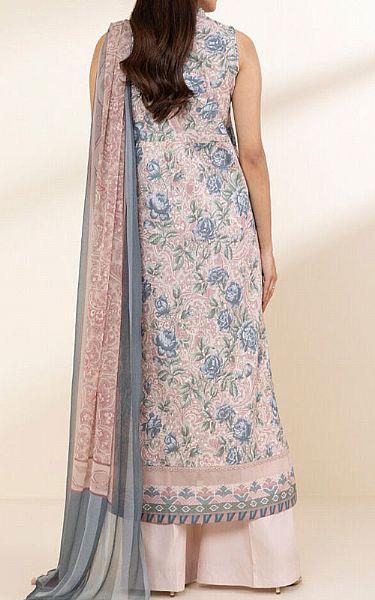 Sapphire Grey/Pink Lawn Suit | Pakistani Lawn Dress in USA- Image 2