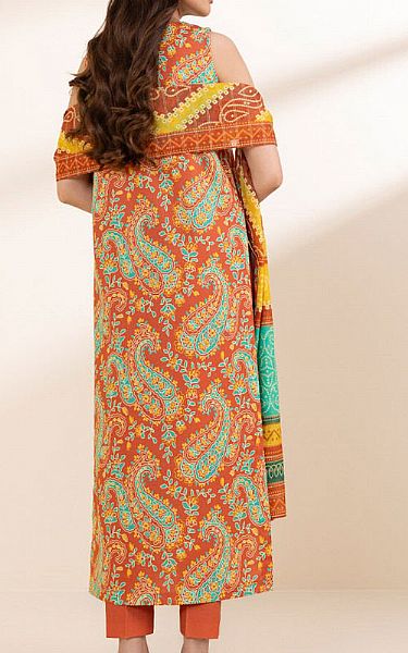 Sapphire Bright Orange Lawn Suit | Pakistani Lawn Dress in USA- Image 2