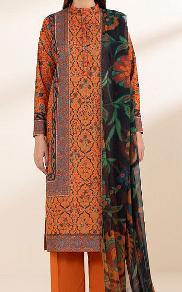 Sapphire Orange Lawn Suit | Pakistani Lawn Dress in USA- Image 1