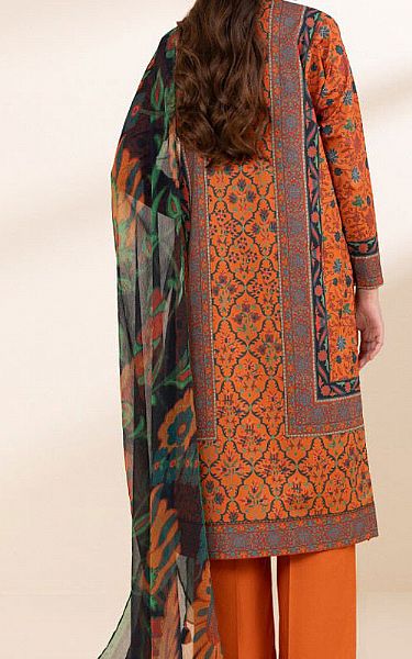 Sapphire Orange Lawn Suit | Pakistani Lawn Dress in USA- Image 2