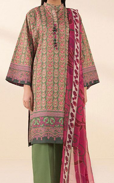 Sapphire Crimson/Green Lawn Suit | Pakistani Lawn Dress in USA- Image 1