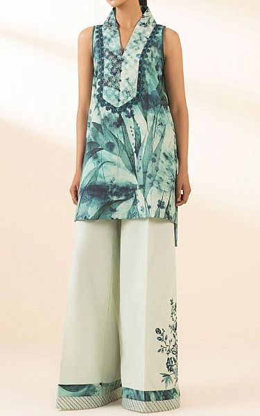 Sapphire Teal Lawn Suit (2 Pcs) | Pakistani Lawn Dress in USA- Image 1