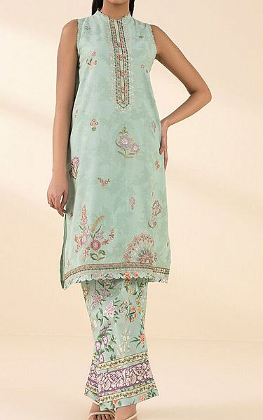 Sapphire Aqua Jacquard Suit (2 Pcs) | Pakistani Lawn Dress in USA- Image 1