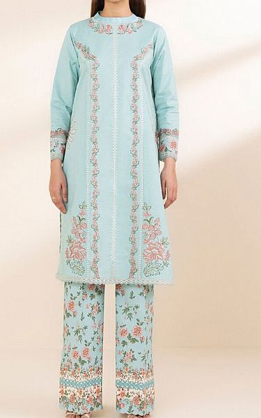 Sapphire Light Turquoise Lawn Suit (2 Pcs) | Pakistani Lawn Dress in USA- Image 1