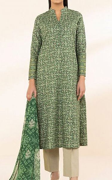 Sapphire Green Lawn Suit (2 pcs) | Pakistani Lawn Dress in USA- Image 1