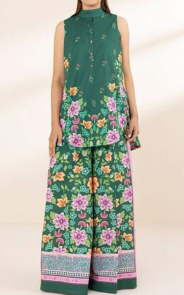 Sapphire Green Lawn Suit (2 pcs) | Pakistani Lawn Dress in USA- Image 1