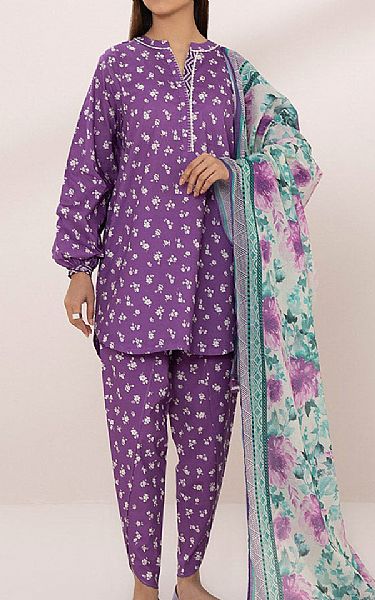 Sapphire Purple Lawn Suit | Pakistani Lawn Suits- Image 1
