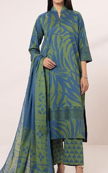 Sapphire Green/Blue Lawn Suit | Pakistani Lawn Suits- Image 1