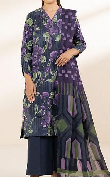 Sapphire Pickled Bluewood/Purple Lawn Suit | Pakistani Lawn Dress in USA- Image 1