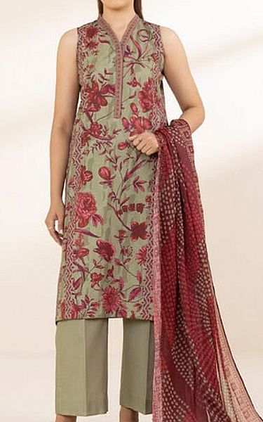 Sapphire Pistachio Green Lawn Suit (2 pcs) | Pakistani Lawn Dress in USA- Image 1