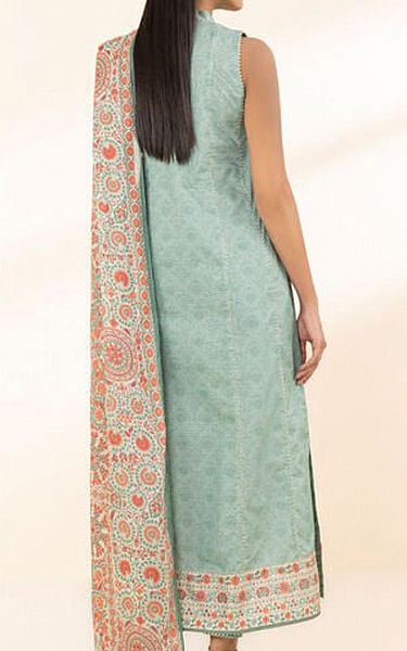 Sapphire Mint Green Lawn Suit (2 pcs) | Pakistani Lawn Dress in USA- Image 2
