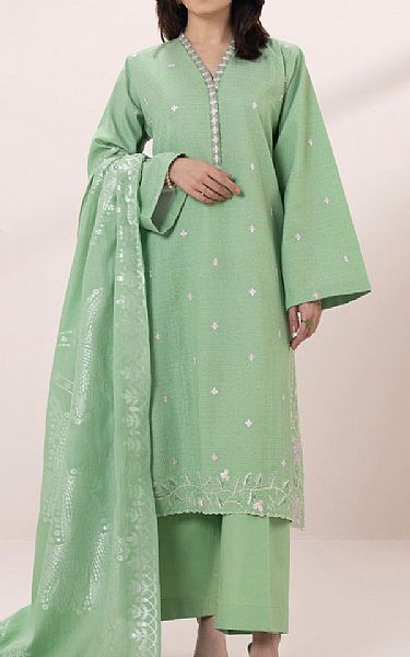 Sapphire Light Green Dobby Suit (2 pcs) | Pakistani Lawn Suits- Image 1