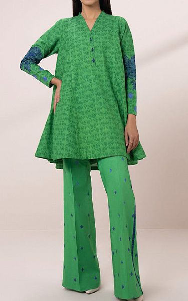 Sapphire Clover Green Jacquard Suit (2 pcs) | Pakistani Lawn Suits- Image 1