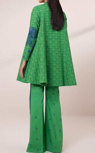 Sapphire Clover Green Jacquard Suit (2 pcs) | Pakistani Lawn Suits- Image 2