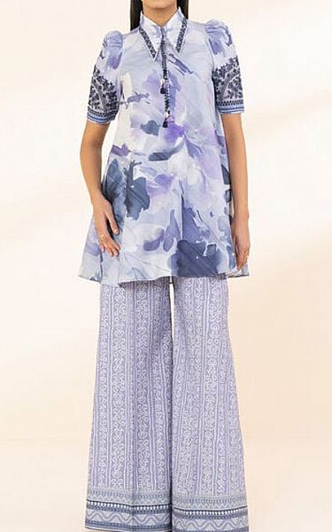 Sapphire Lilac/Grey Lawn Suit (2 pcs) | Pakistani Lawn Dress in USA- Image 1