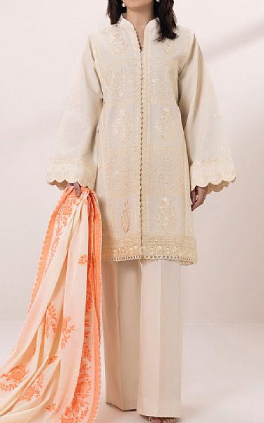 Sapphire Off White Dobby Suit | Pakistani Lawn Suits- Image 1