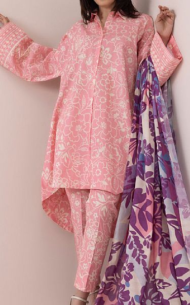 Sapphire Sea Pink Lawn Suit | Pakistani Lawn Suits- Image 1