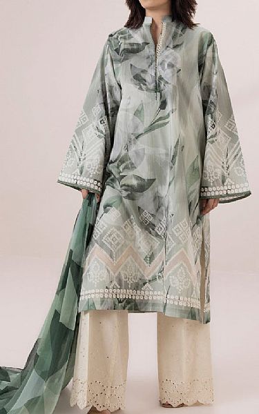 Sapphire Pale Sage Lawn Suit (2 pcs) | Pakistani Lawn Suits- Image 1