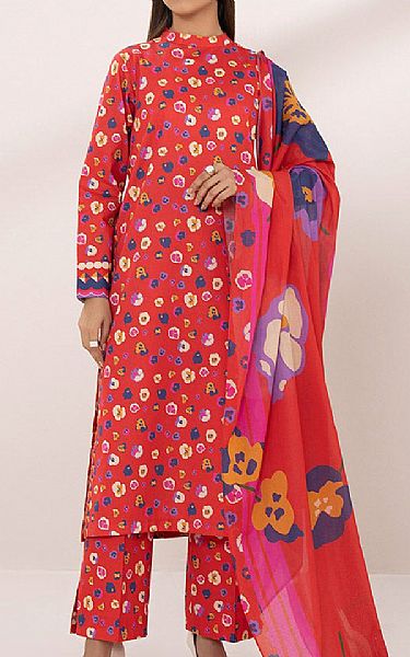 Sapphire Persian Red Lawn Suit | Pakistani Lawn Suits- Image 1