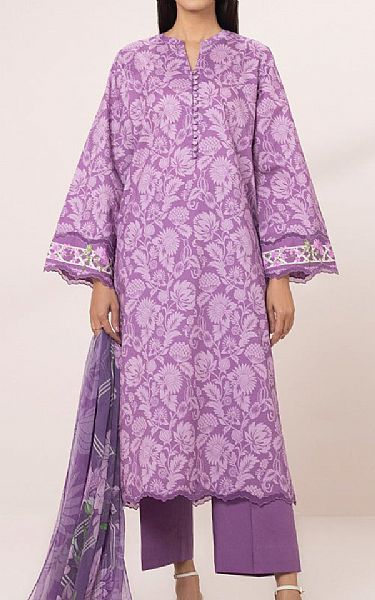 Sapphire Soft Purple Lawn Suit | Pakistani Lawn Suits- Image 1