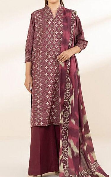 Sapphire Dark Rose Lawn Suit | Pakistani Lawn Dress in USA- Image 1