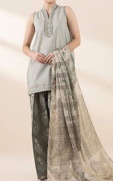 Sapphire Off White/Sage Green Lawn Suit | Pakistani Lawn Dress in USA- Image 1